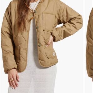 Brixton Women's Brown Quilted Puffer Jacket